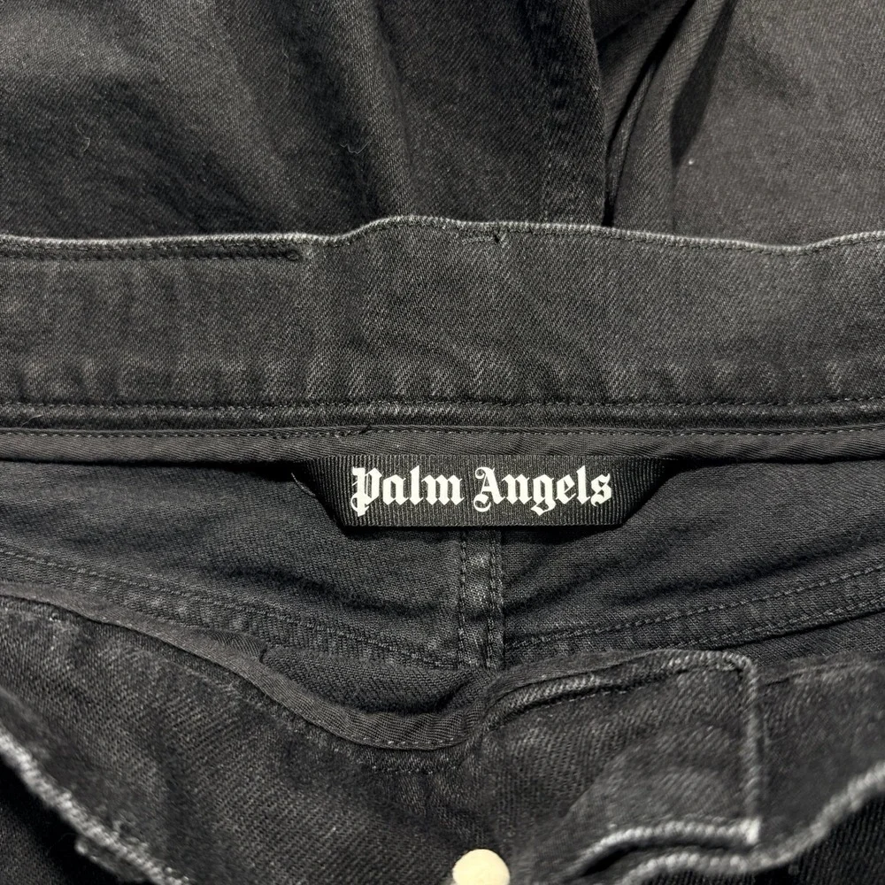 Palm Angels Denim Jeans Men 34 Black Streetwear Luxury Goth PMYA020R20659028